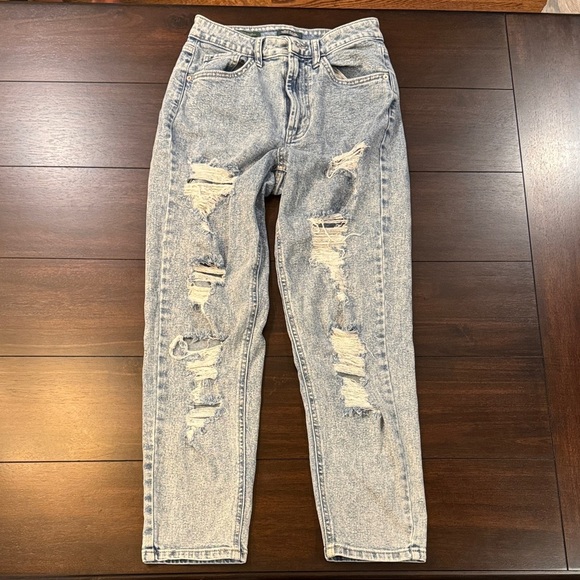 Wild Fable Light Blue Distressed Boyfriend Jeans - Picture 1 of 4